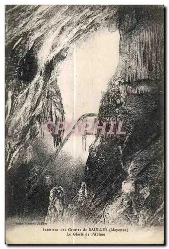 Cartes postales Interieur des grottes de saulges mayenne le glacis de l Ablme