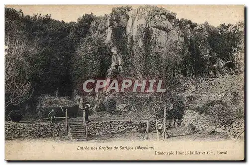 Cartes postales Entree des grottes saulges mayenne phototypie hamel jallier et c laval