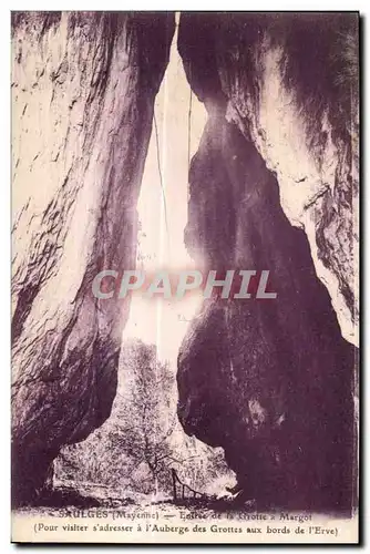 Cartes postales Saulges mayenne entree de la grotte a margot