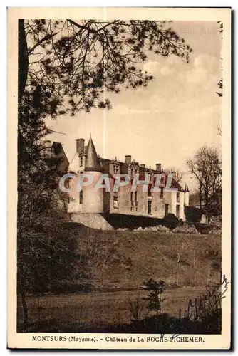 Cartes postales Montsurs mayenne Chateau de la roche pichemer