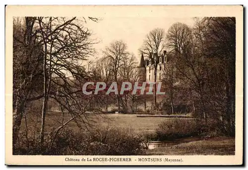 Cartes postales Chateau de la roche pichemer montsurs mayenne