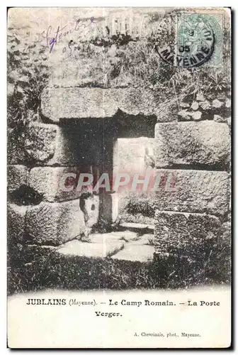 Cartes postales Jublains mayenne le camp romain la porte Verger