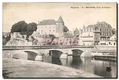 Cartes postales Mayenne pont et Chateau la correspondance au recto n Est pas acceplee par les pays etrangers