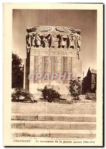 Cartes postales Chaumont Le Monument de la grande guerre