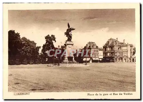 Ansichtskarte AK Chaumont Place de la gare et Rue de Verdun