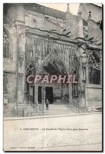 Ansichtskarte AK Chaumont Le Portail de L Eglise Saint Jean Baptiste