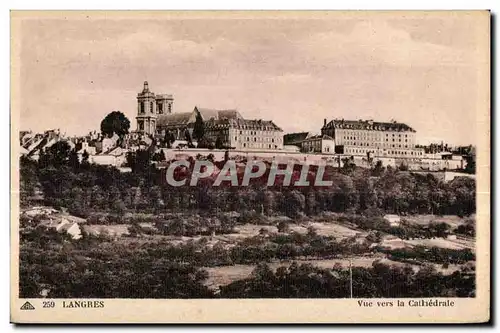 Cartes postales Langres Vue Vers la Cathedrale