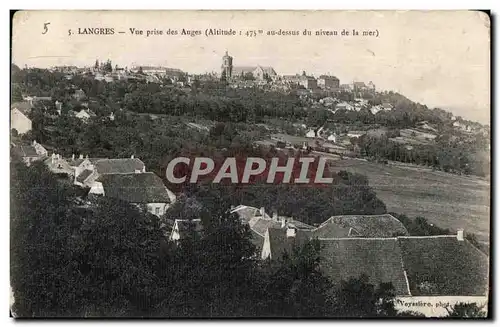 Cartes postales Langres Vue prise des Auges au dessus du niveau de la mer