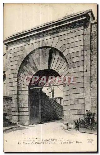 Cartes postales Langres La Porte de L Hotal de Ville Tpuen Hall Door
