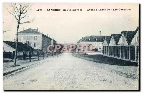 Cartes postales Langres Avenue Turenne Les Casernes Militaria
