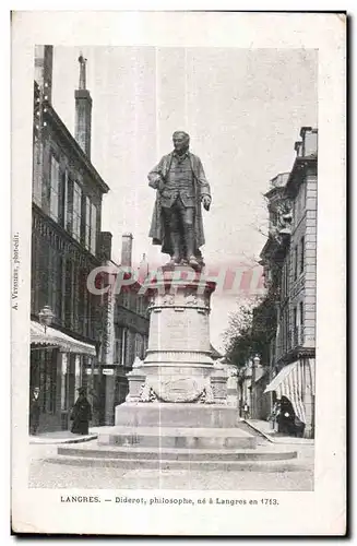 Cartes postales Langres Diderot Philosophe de a Langres en