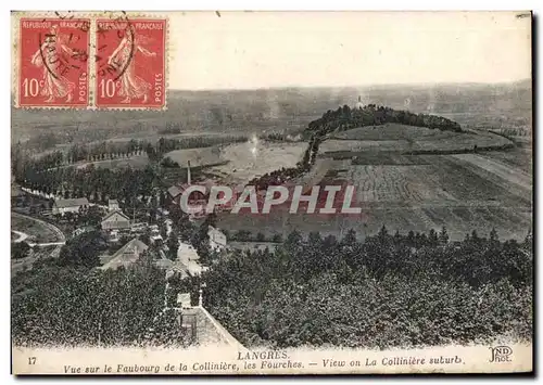 Ansichtskarte AK Langres Vue sur le Faubourg de la Colliniere les Fourches View on La Colliniere suburb