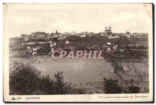 Cartes postales Langres Vue panoramique Prise de Brevoines