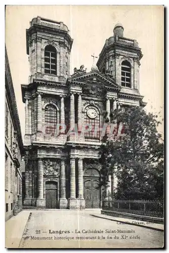 Ansichtskarte AK Langres La Cathedrale Saint Mammes Monument historique remontant a la fin du XI siecle