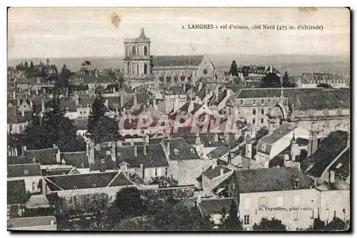 Cartes postales Langres a Vol d oiseau cote Nord (475 m d altitude)