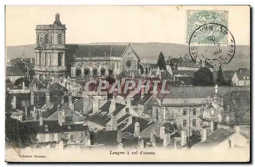Cartes postales Langres a Vol d oiseau