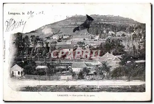 Ansichtskarte AK Langres Vue Prise de la gare