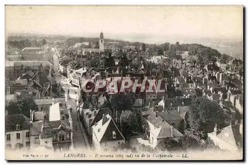 Cartes postales Langres Panorama (cote sud) vu de la Cathedrale