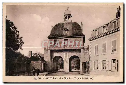 Cartes postales Langres Porte des Moulins (facade interieure)
