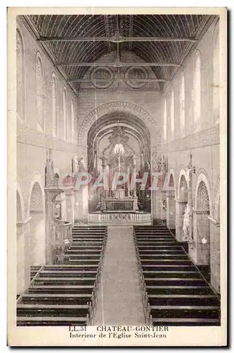 Cartes postales Chateau Gontier Interieur de l Eglise Saint Jean