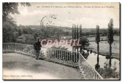 Ansichtskarte AK Les Bords de la Mayenne pres Chateau Gontier Terrasse du Chateau de la Rougere