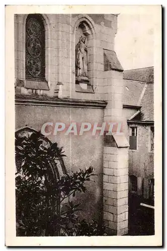 Cartes postales Craon Monastere des Benedictines du Saint Sacrement l Eglise Detailde la facade