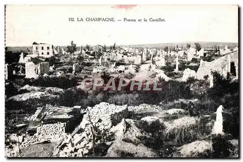 Cartes postales La Champagne Prosne et le Cornillet Militaria