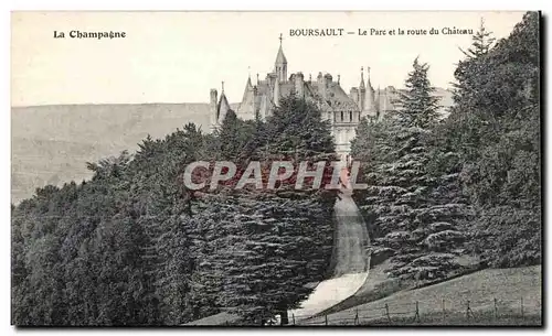 Cartes postales Boursault Le Pare et la route du Chateau