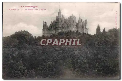 Cartes postales La Champagne Boursault Le Chateau Vu de la Plaine