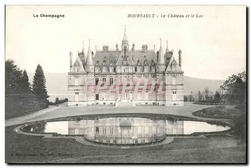 Ansichtskarte AK Boursault Le Chateau La Champagne et le Lac