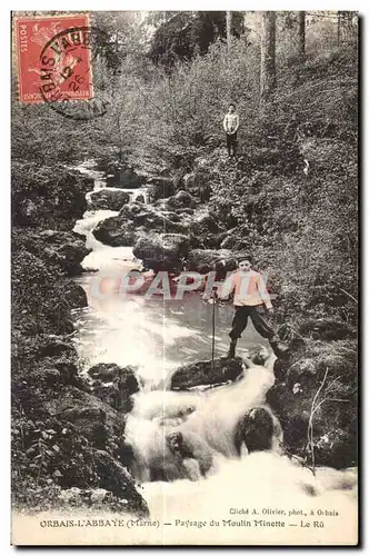 Cartes postales Orbais L Abbaye Paysage du Moulin Minette