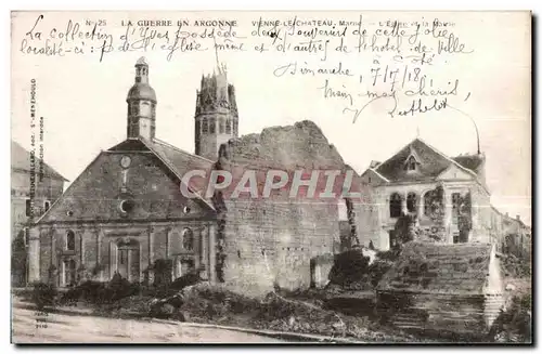 Cartes postales La Guerre En Argonne Vienne Le Chateau Marne Militaria