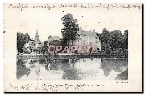 Ansichtskarte AK Vitry la Ville Marne I Eglise et le Chateau