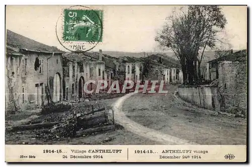 Cartes postales 1914-15 Village d Anthelupt 24 December 1914