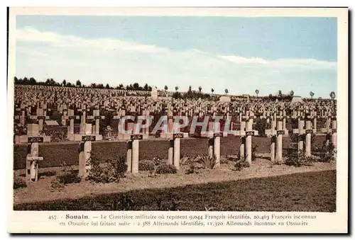 Cartes postales Militaria Cartes postales Souain-Le Cimetiere militaire