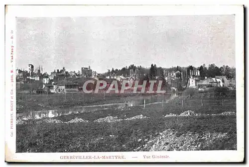 Cartes postales Militaria Cartes postales Gerbeviller La Martyre vue Generale