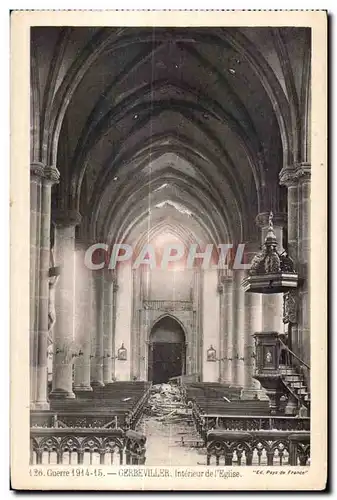 Ansichtskarte AK Militaria Ansichtskarte AK Guerre 1914-1915 Gerbeviller Interieur de l Eglise