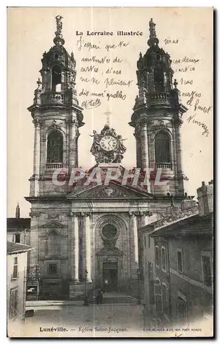 Cartes postales Militaria Cartes postales Lorraine Illustree Luneville Eglise Saint Jaques