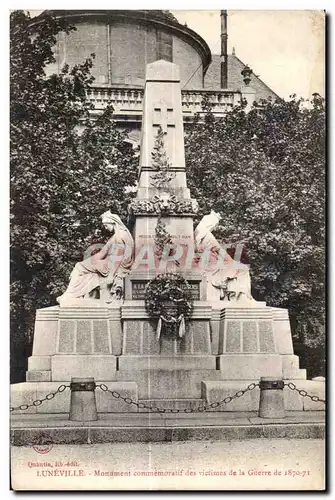 Cartes postales Militaria Cartes postales Luneville Monument commemoratif des victimes de la Guerre de 1870-71