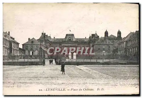 Cartes postales Militaria Cartes postales Lunevillle Place du Chateau