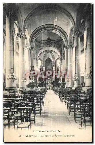 Cartes postales Militaria Cartes postales La Lorraine illustree Luneville Interieur de l Eglise Saint Jaques