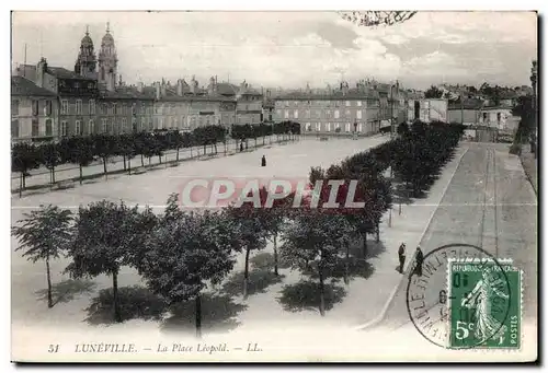 Cartes postales Militaria Cartes postales Luneville la Place Leopold