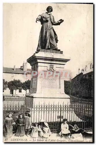 Cartes postales Luneville La Statue de l Abbe Gregoire Conventionnnel Enfants