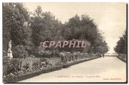 Cartes postales Luneville La Bosques La grande Allee