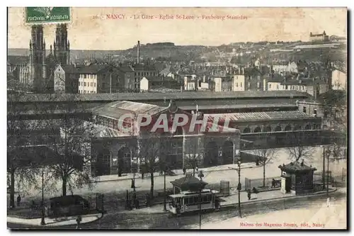 Cartes postales Nancy La Gare Eglise St Leon Faubourg Stanislas