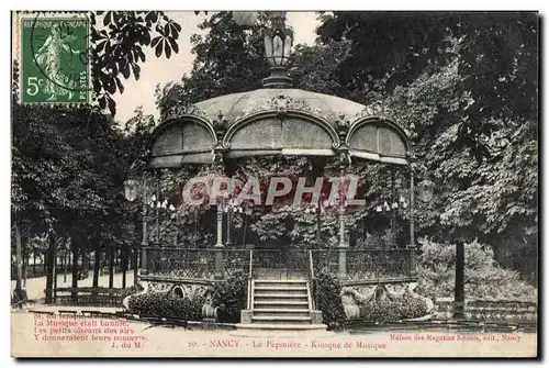 Cartes postales Nancy La Pepiniere Kiosque de Musique