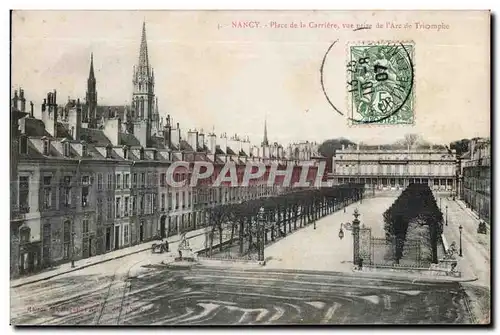 Cartes postales Militaria Nancy Place de la Carrire vue prise de l Arc de Triomphe