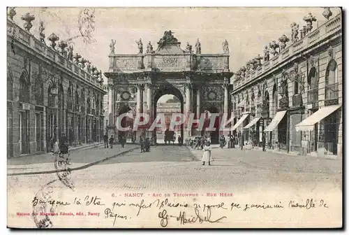 Cartes postales Nancy Arc de Triomphe Rue Here