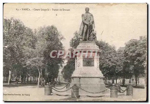 Cartes postales Nancy Cours Leopold Satue de Dronot