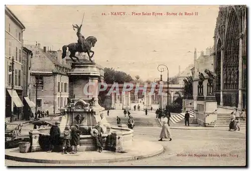 Ansichtskarte AK Nancy Place Saint Epvre Statue de Rene II